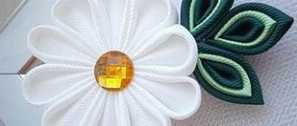 Kanzashi daisy: a simple DIY flower (photo and video)