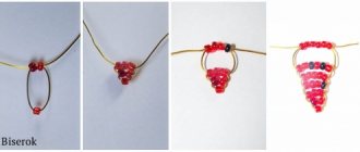 Strawberries made from beads in a step-by-step master class for beginners and weaving patterns