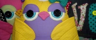 Owl pillow pattern: master class with photo