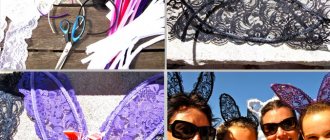 DIY hare ears made of paper: diagram with photos and videos